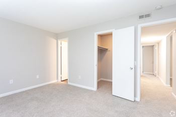 a walk in closet at Rosen at North Hills, Raleigh, North Carolina